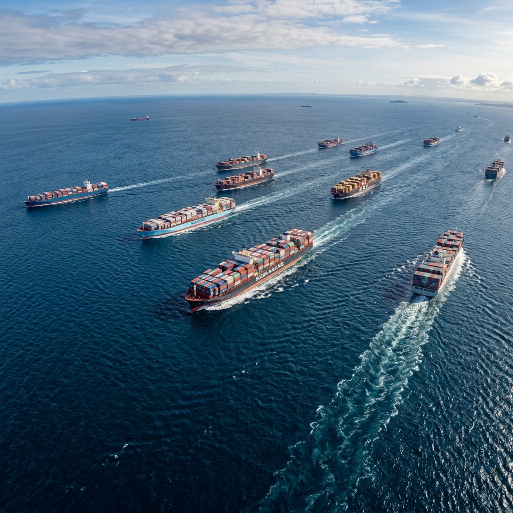 Redvora Global Ocean Shipping Routes and Trade Lanes